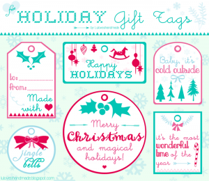 Free Printable: Christmas and Holiday Gift Tags - Luloveshandmade