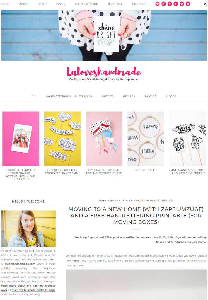 New Blog Design // Makeover with Kathastrophal - via Luloveshandmade