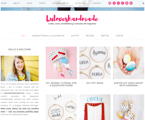 New Blog Design // Makeover with Kathastrophal - via Luloveshandmade