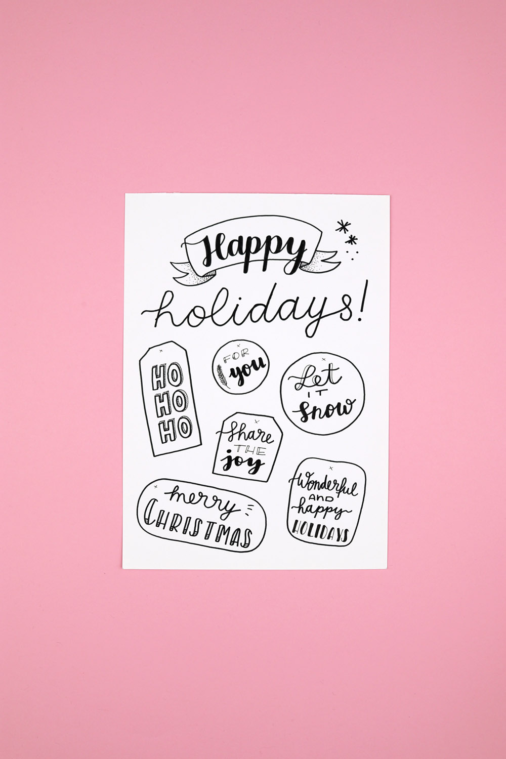 Get Your Own Free Christmas Gift Tag Handlettering Printables