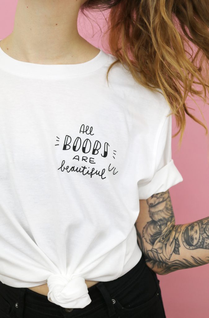 All Boobs Are Beautiful - Charity Shirt with NUDE x Luloveshandmade