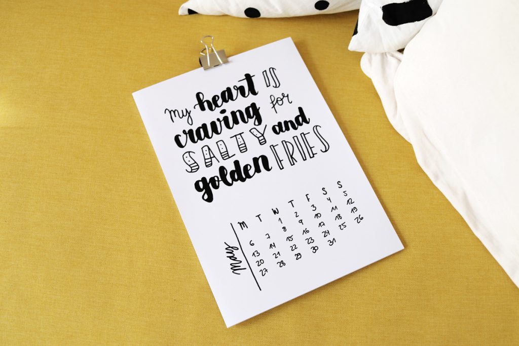 Free Printable: Handlettering Calendar 2019 - Luloveshandmade