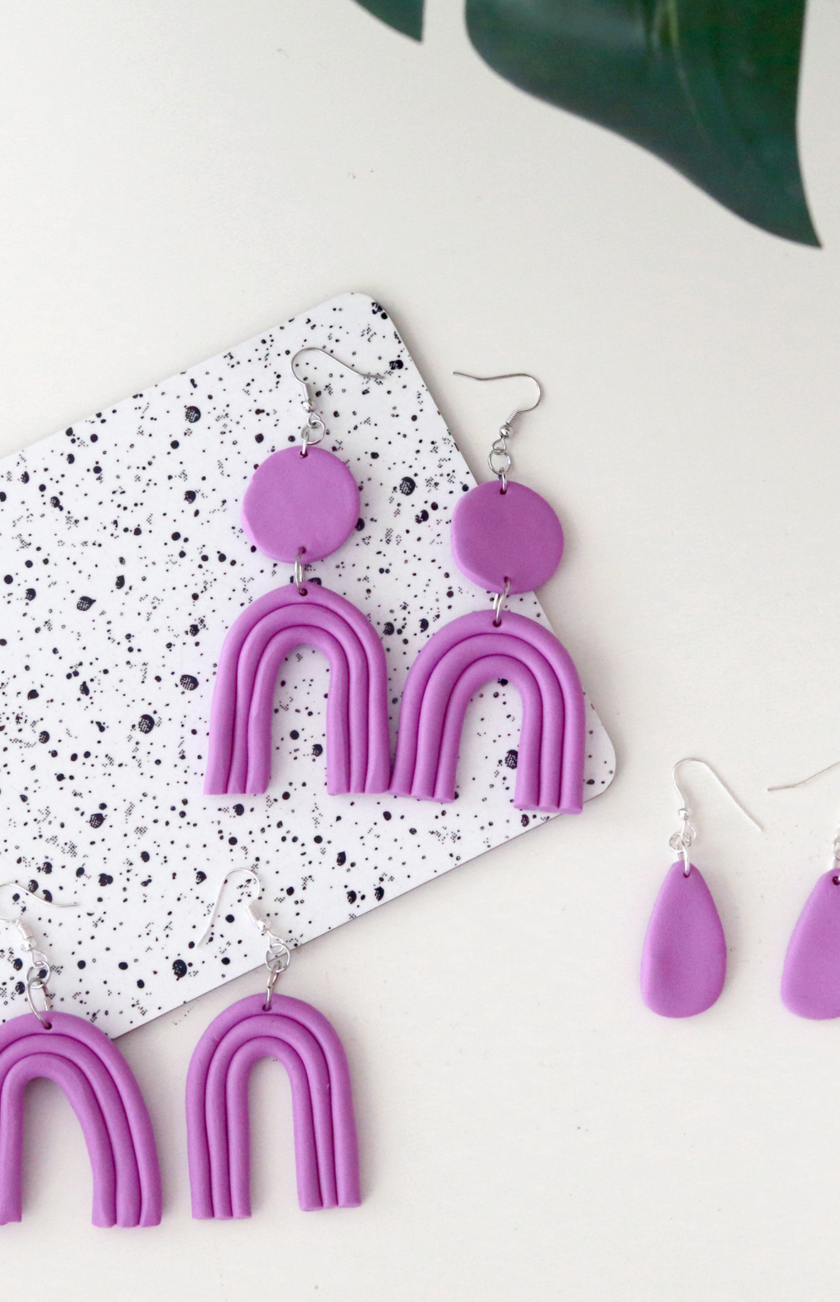polymer clay earrings statement jewelry handmade jewelry statement earrings, I love you to the moon and back polymer clay earrings